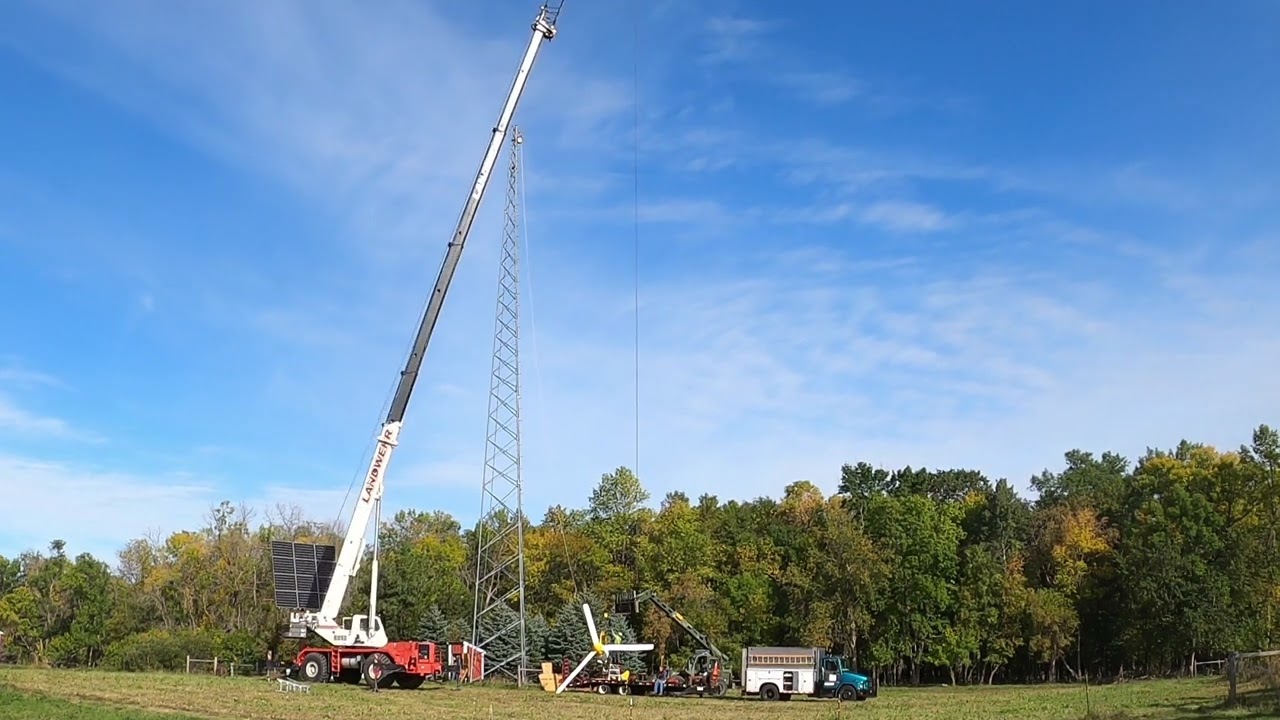 Taking Down our Ventera Wind Generator- time lapse