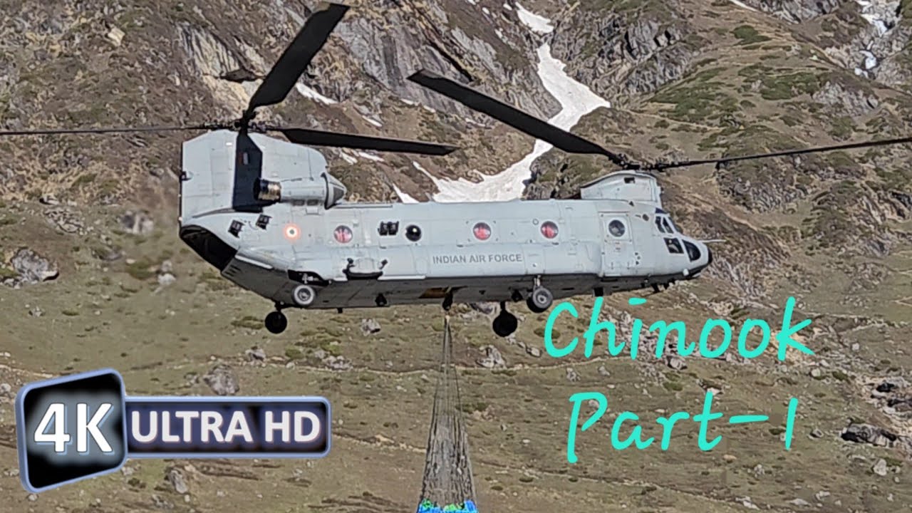 Chinook 🚁arrival at Kedarnath (part-1) केदारनाथ #chinookhelicopter #cargohandling #indianairforce