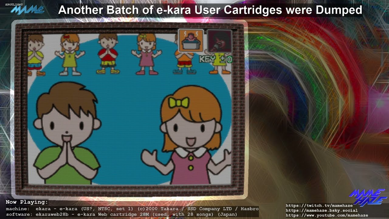 3 More e-kara User Cartridges were Dumped, running in MAME