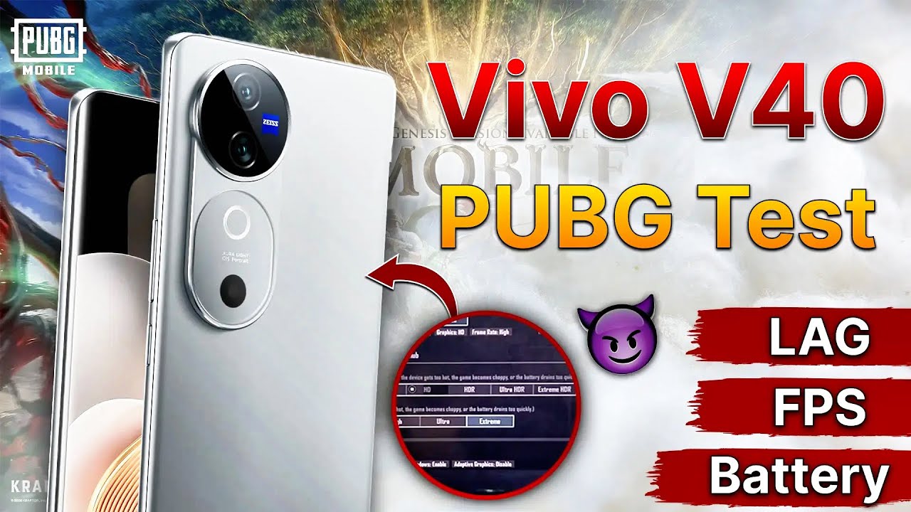 Vivo V40 PUBG Test 🔥 Best Gaming Device - Vivo PUBG Test 