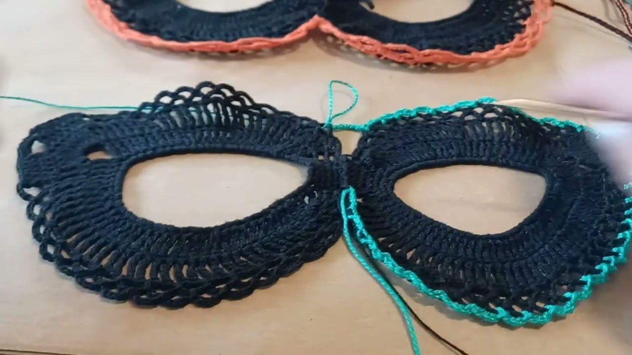 TUTORIAL ,  QUARTA PERTE ,  MASCHERA DI CARNEVELE ,  Uncinetto,   