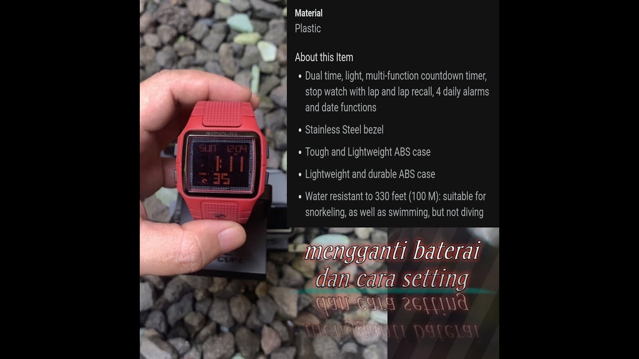 mengganti baterai ripcurl A2397 drift dan cara setting