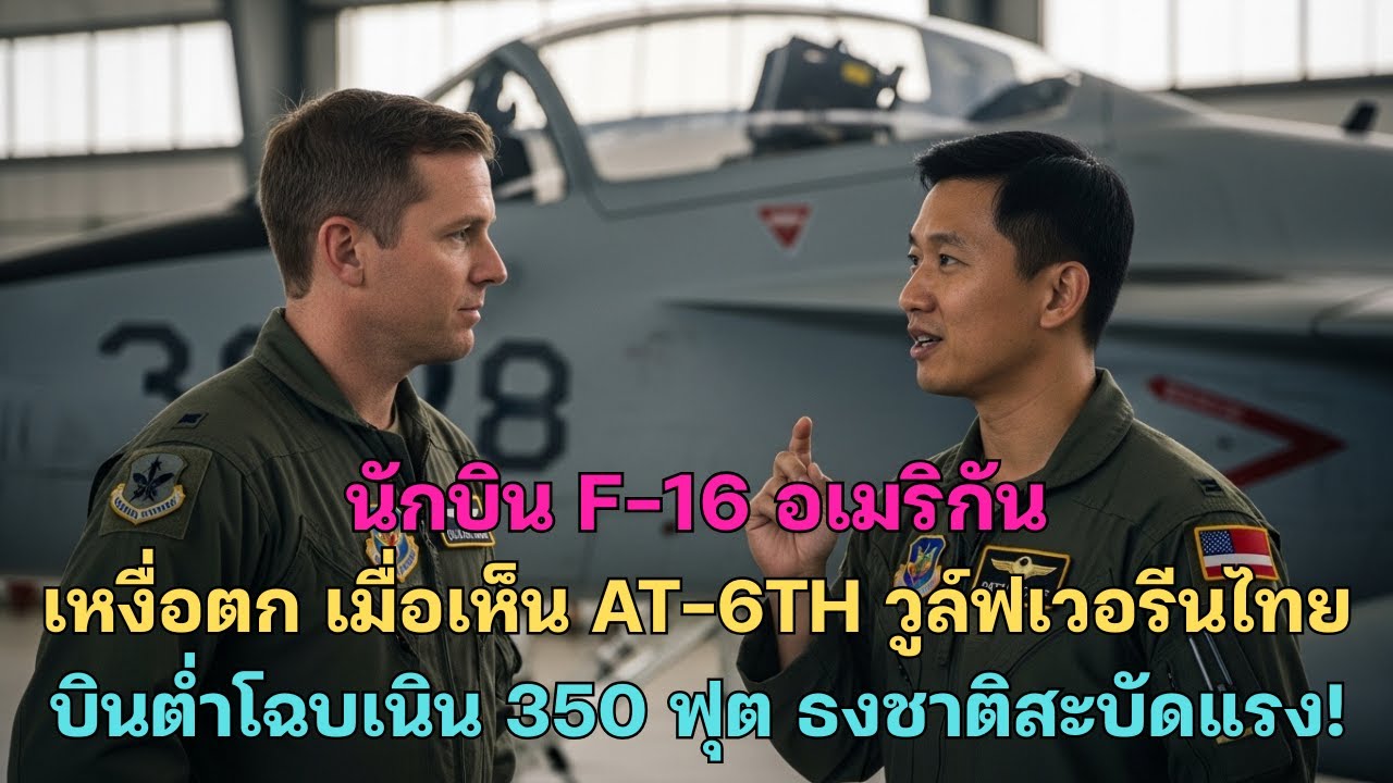 นักบิน F-16 อเมริกัน เหงื่อตก เมื่อเห็น AT-6TH วูล์ฟเวอรีนไทย บินต่ำโฉบเนิน 350 ฟุต ธงชาติสะบัดแรง!