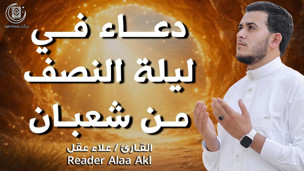 دعاء في ليلة النصف من شعبان 🌙 دعاء مؤثر يفتح أبواب الرحمة والمغفرة بصوت القارئ علاء عقل