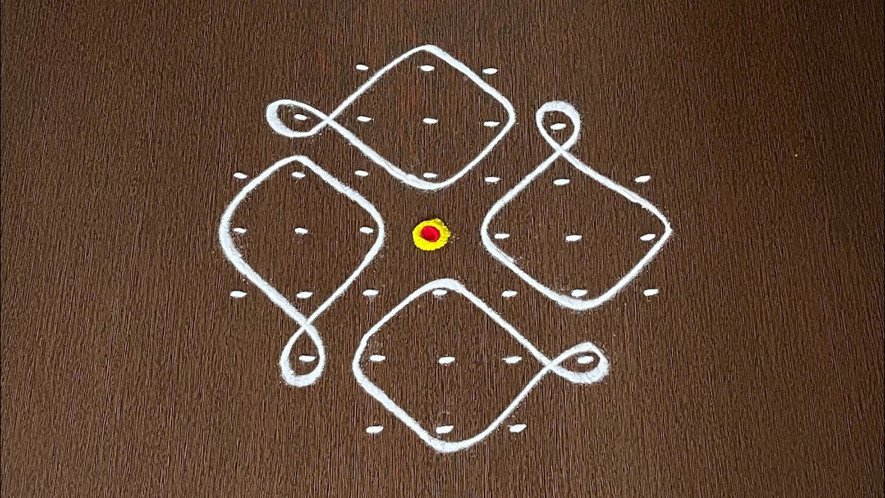 7×3 Dots Easy Daily Muggulu | Thipkyanchi,Festival Rangoli | Easy Chukkala Muggulu #Star Rangoli