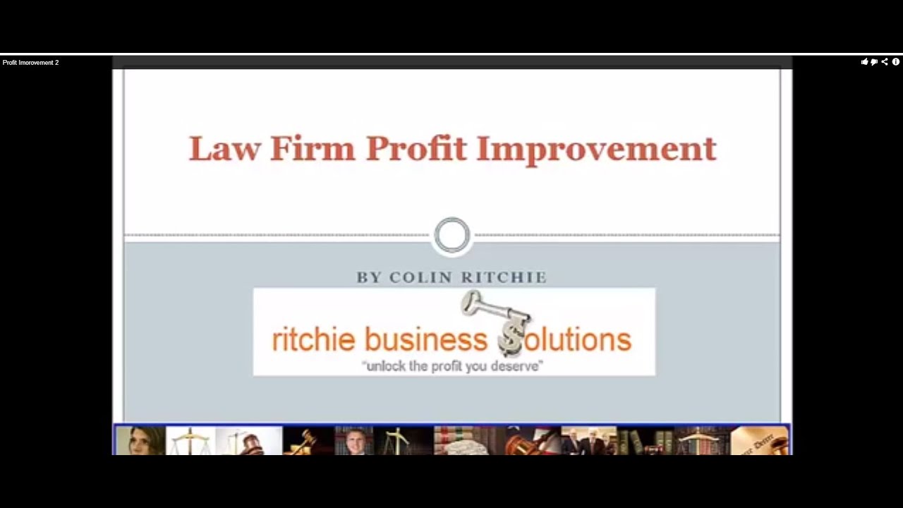 Law Firm Profitability - Law Firm Profit - Small Law Firm - Small Legal Practice
