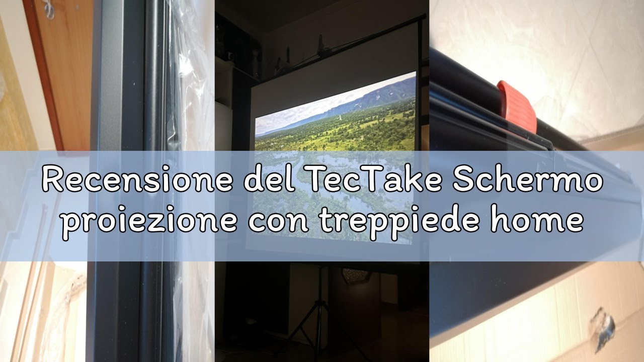 Recensione del TecTake Schermo proiezione con treppiede home cinema videoproiettore 16:9 4:3 HD TV -