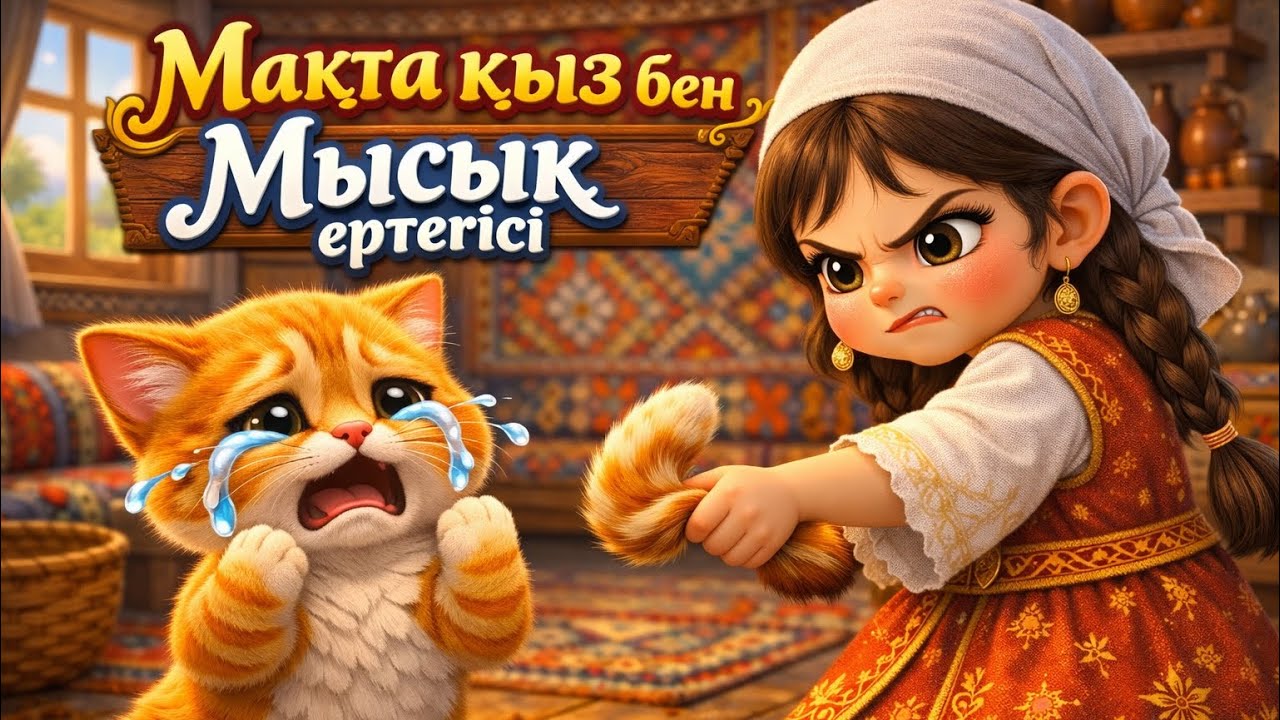 Мақта қыз бен Мысық ертегісі| Қазақша мультфильм| Казакша мультфильм|Казак ертегісі|АкжүрекТв