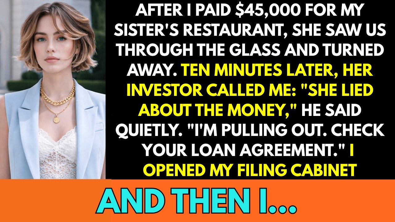 After I Paid $45,000 For My Sister's Restaurant, She Left Me And My Daughter Standing At The Door...