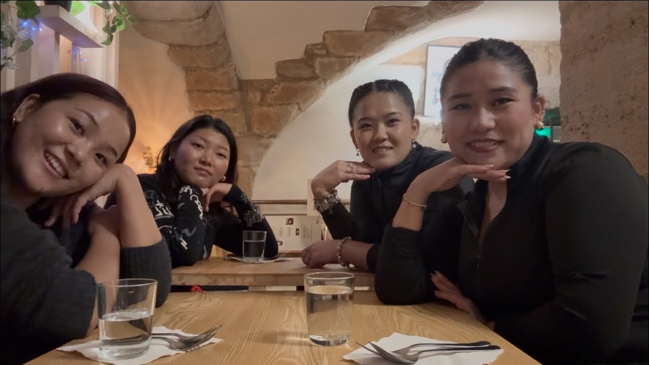 Mini gift exchange with my girlies 🤭🎀 #tibetanvlogger #latestvlog #paris #nightparty 