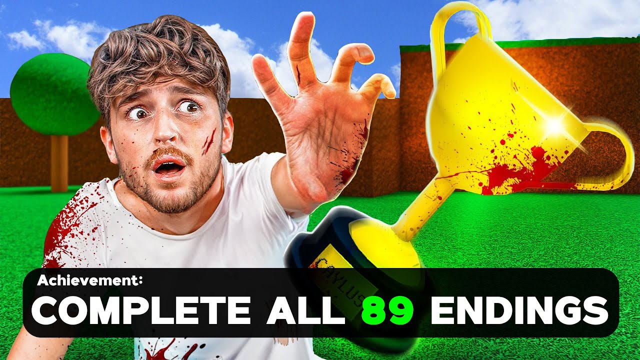 Beating ALL 89 Endings in the EASIEST GAME on Roblox..