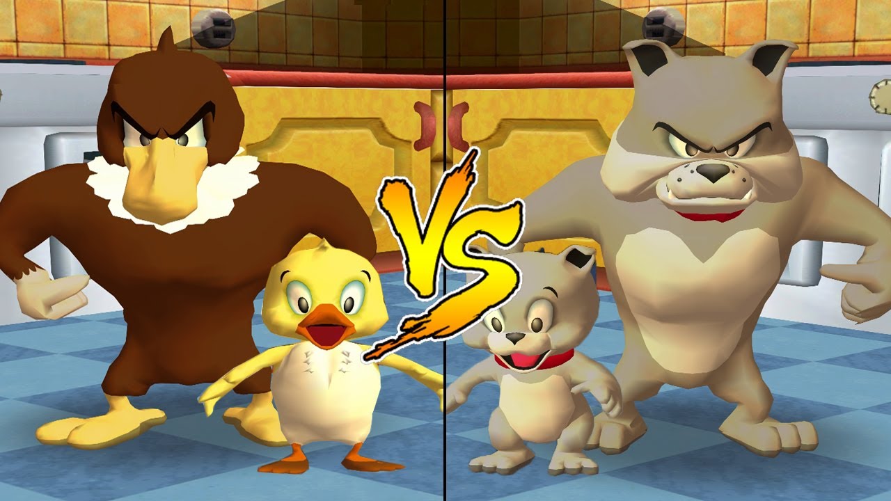 Tom and Jerry in War of the Whiskers HD Duckling Vs Eagle Vs Spike Vs Tyke (Master Difficulty)