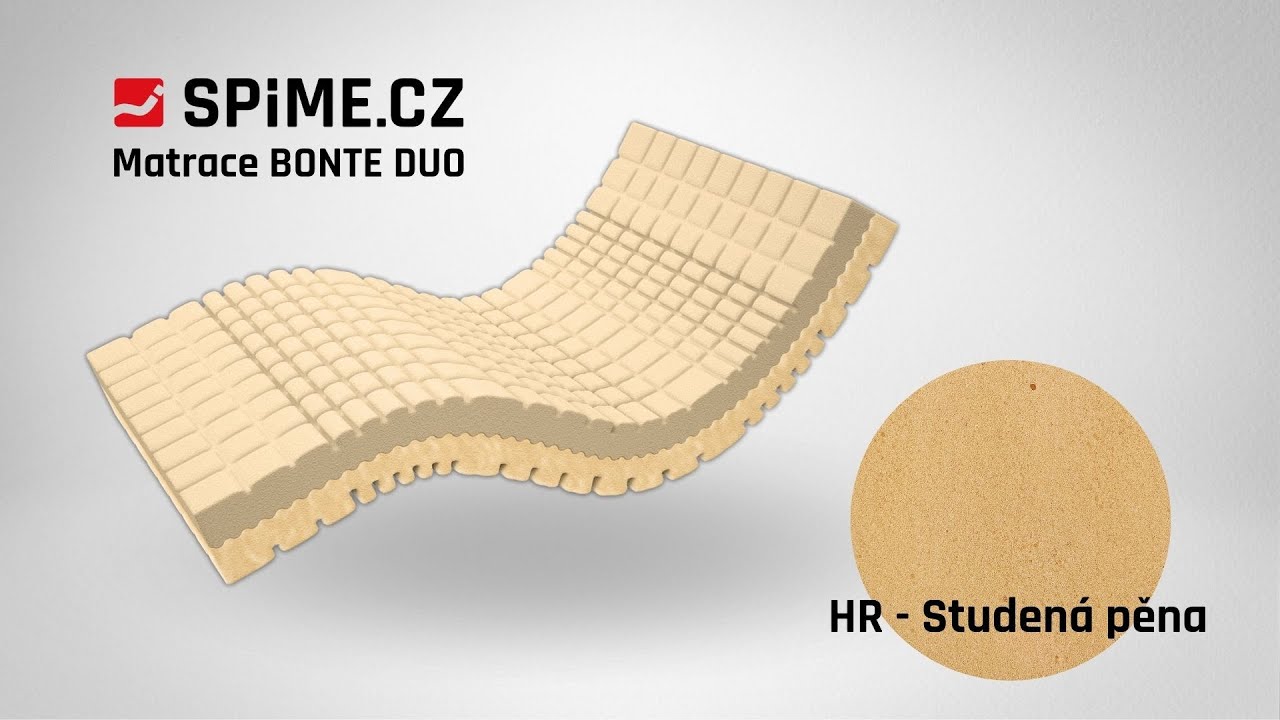 Matrace ze studené HR pěny BONTE DUO od Postelia | Spime.cz