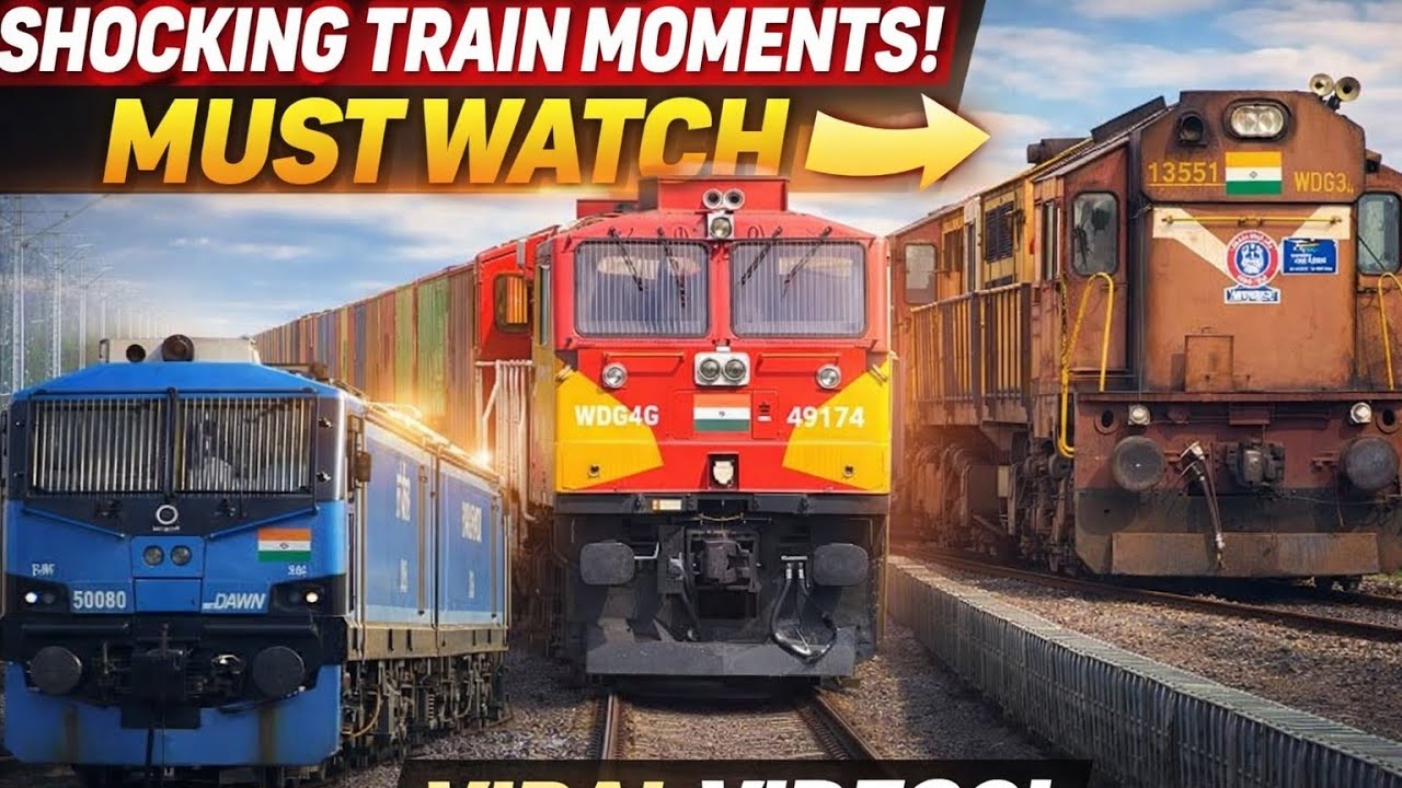Shocking Indian Freight Trains Moments 😱 | Powerful Diesel Locomotives | Must Watch 🔥