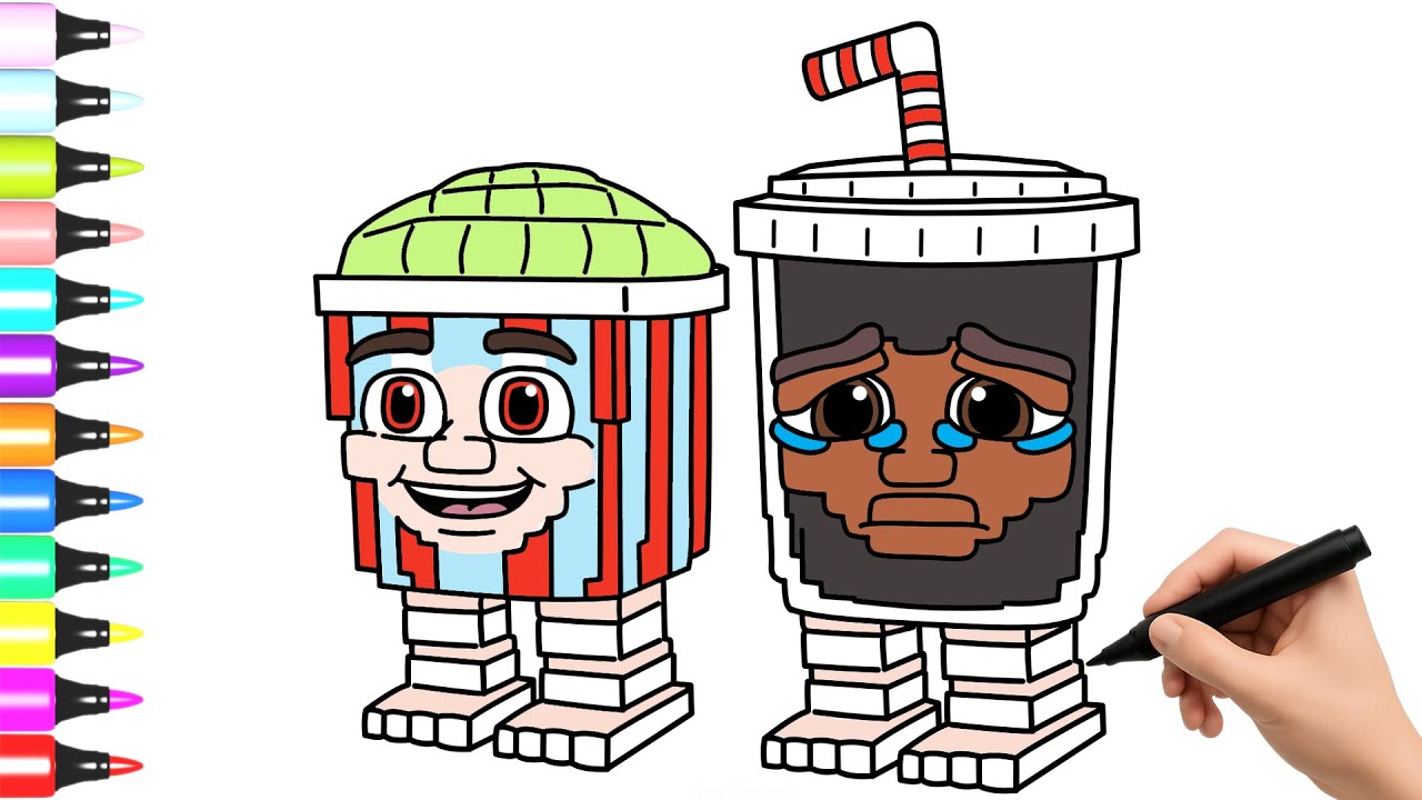 Como Dibujar a Popuru and Fizzuru  - Steal a Brainrot ROBLOX