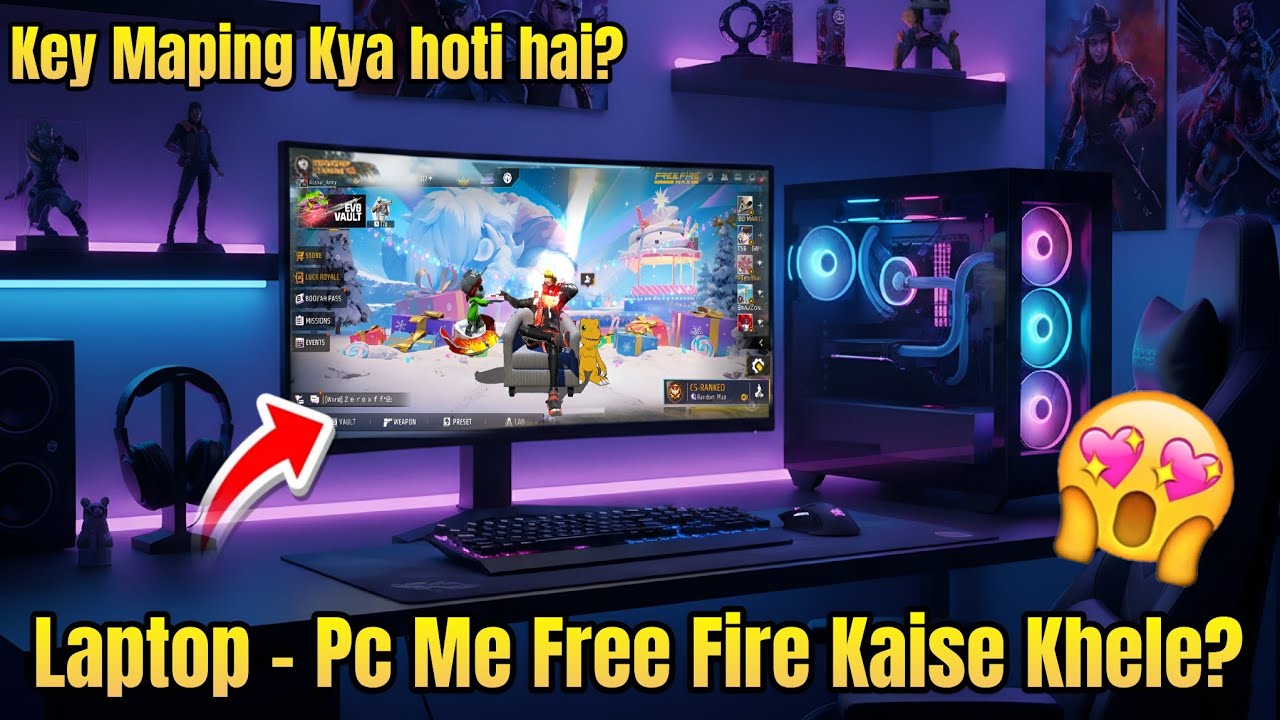 Pc Me Free Fire Kaise Download Kare | Free Fire Key Mapping Kaise Kare | Pc Me Free Fire Kaise Khele