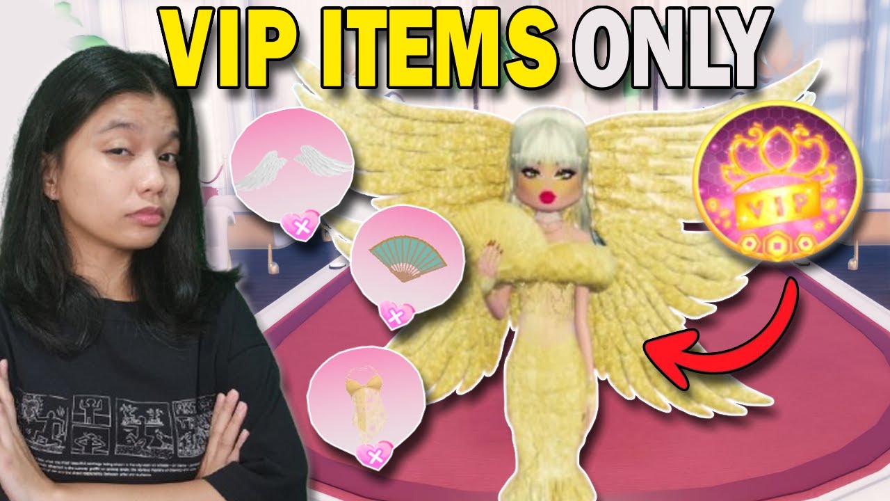 USING VIP ITEMS ONLY in DRESS TO IMPRESS (Roblox)