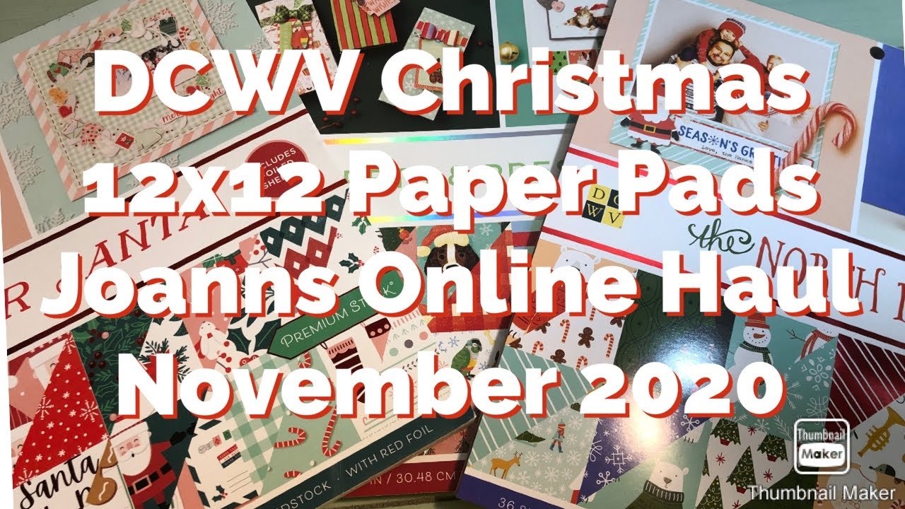 DCWV Christmas Paper Pad Haul from Joanns - Nov 2020 - 12x12 Paper Pads!