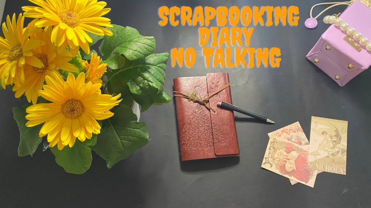 \\ IL MIO PRIMO VIDEO\TENTATIVO DI SCRAPBOOKING NO TALKING\\ #diaryvintage #asmrita #ninaasmr 😴💕💄