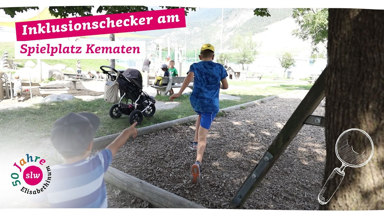 Spielplatz in Kematen wird ausgecheckt | Inklusionschecker | 50 Jahre slw Elisabethinum Axams