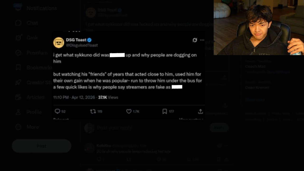 JasonTheWeen Responds To DisguisedToast's Tweet About Sykkuno Situation..