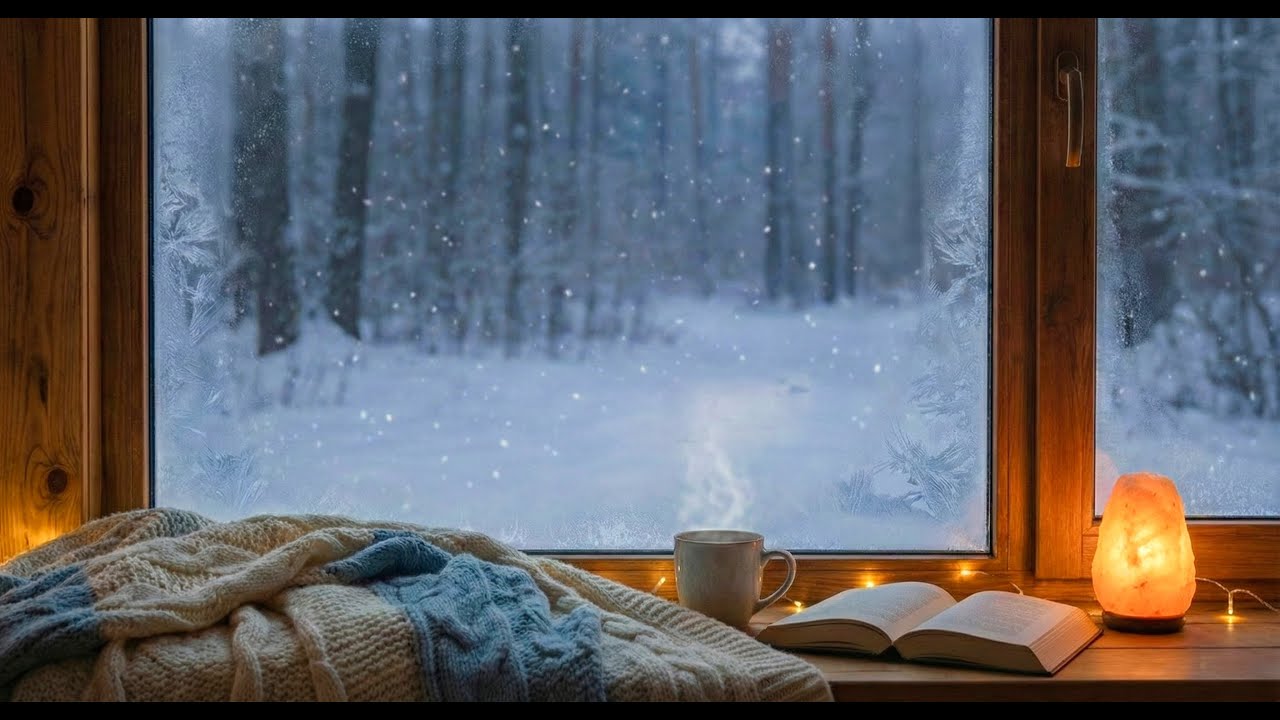 January Snow Night ❄️ Cozy Winter Ambience for Relaxation and Productivity| Plushira Ambient