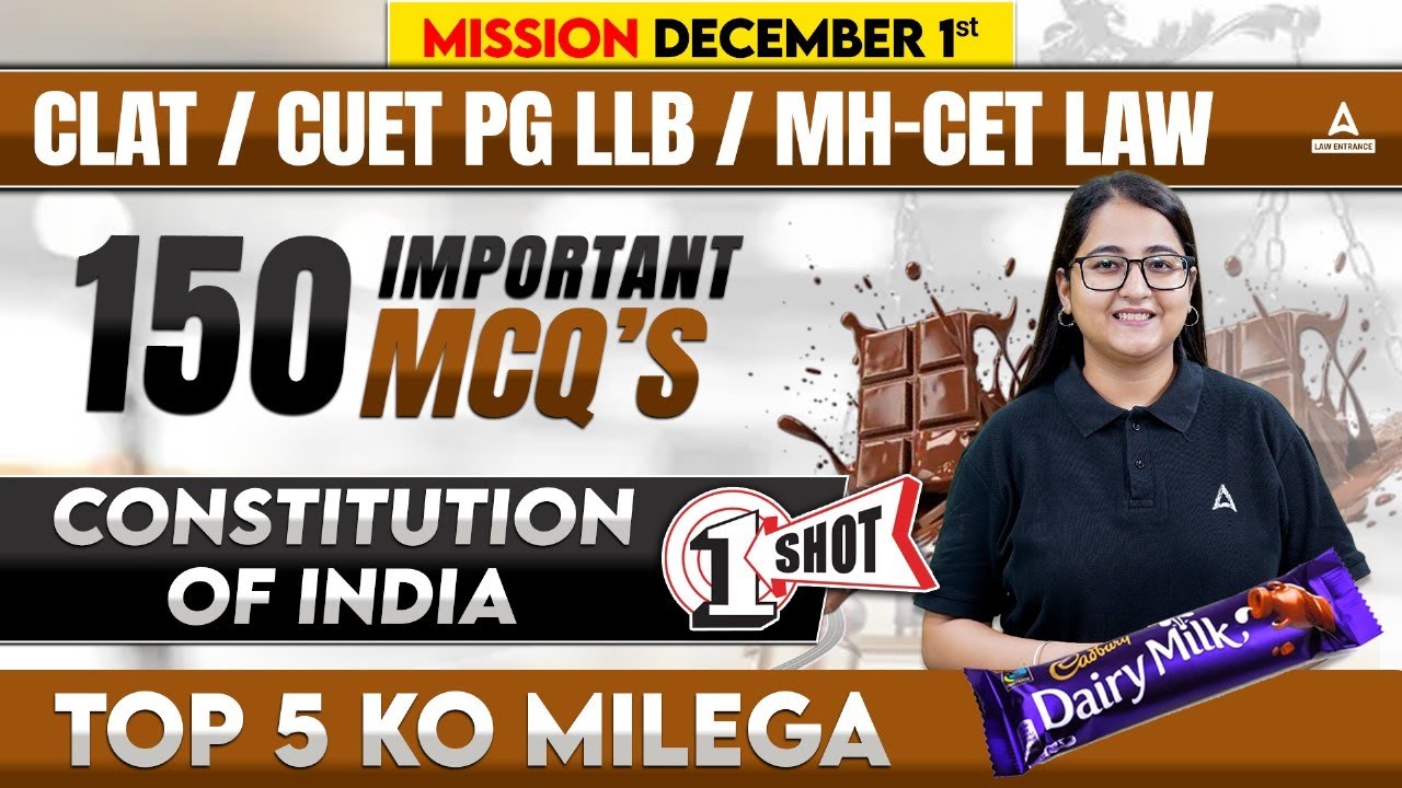 CLAT 2025 | 150+ Important MCQs Covered | Constitution of India | Complete Revision By Dimple Ma'am