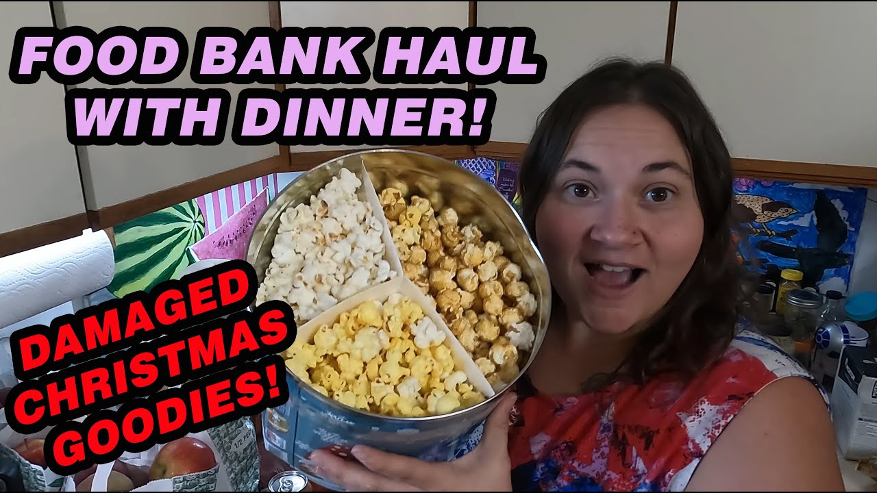 Food Bank Haul with Meal 10-29-23!  Gooey Bacon Cheddar Burgers!
