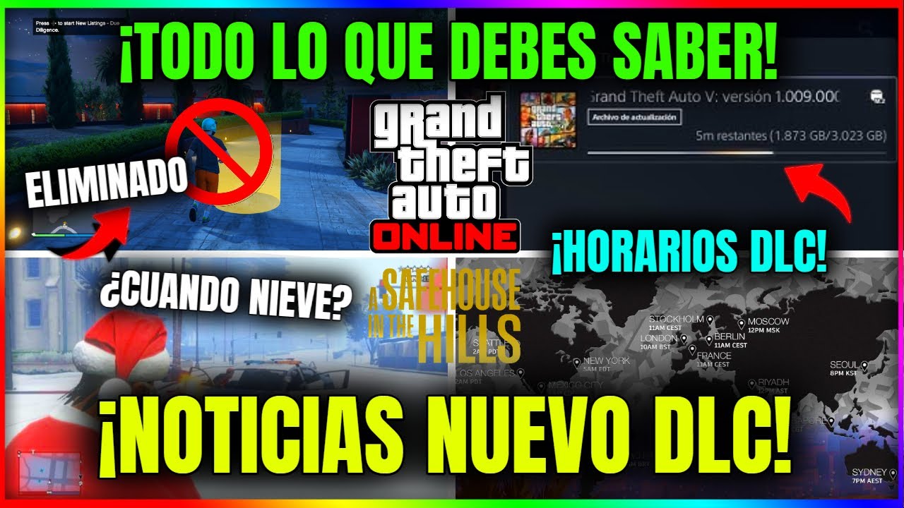 &iexcl;TODO LO QUE DEBES SABER ANTES del NUEVO DLC de GTA5 Online! HORARIOS, CAMBIOS, PREDESCARGA y M&Aacute;S!