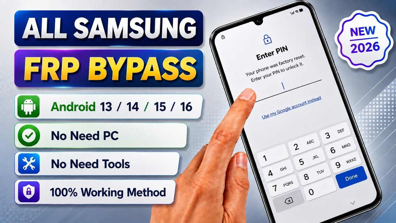 New Method 2026 || All Samsung FRP Bypass Android 13/14/15/16 || No Need TalkBack - No Need PC