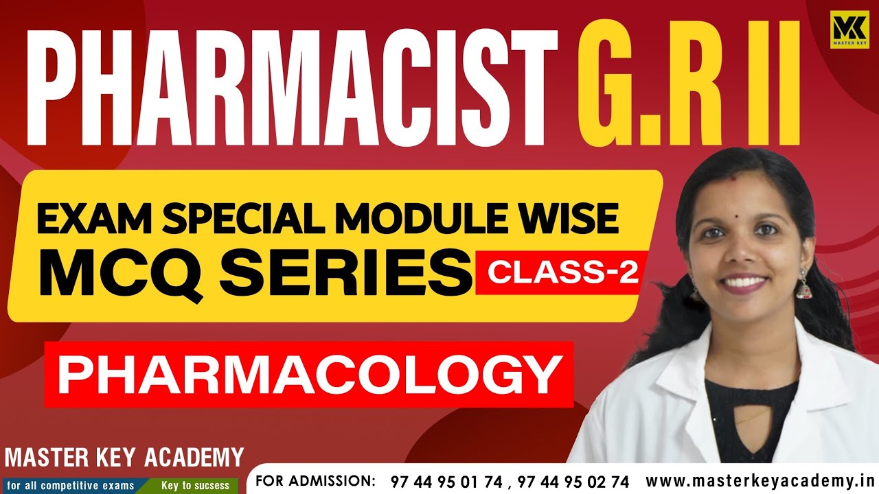 PHARMACIST GR-2|| EXAM SPECIAL MODULE WISE MCQ SERIES||PHARMACOLOGY