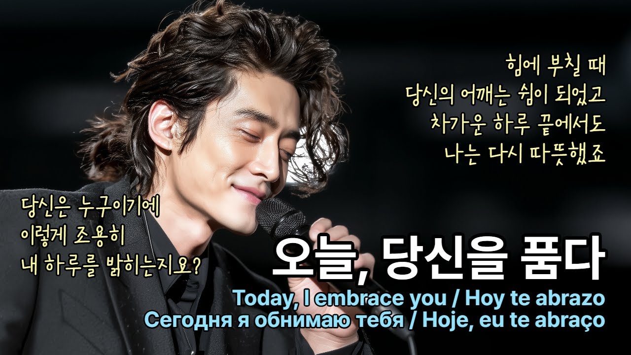 《오늘 당신을 품다》 Today, I embrace you, 성숙한 사랑 발라드. 조용히 나를 밝히는 사람, 함께여서 걸어온 길.  가요창작소 아라리오팀 강찬