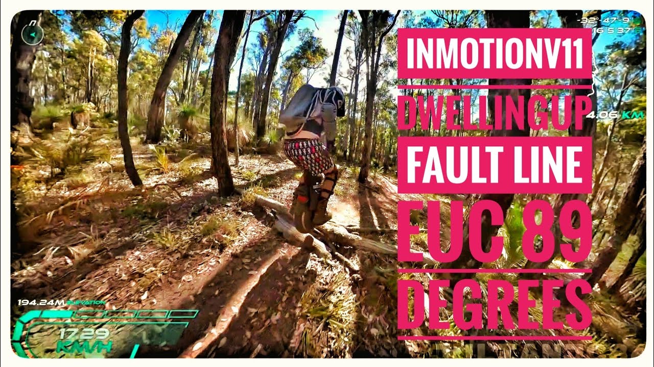 InMotion V11 euc Mountain Bike Trail. Dwellingup Fault Line. EUC 89 DEGREES. Christmas Day