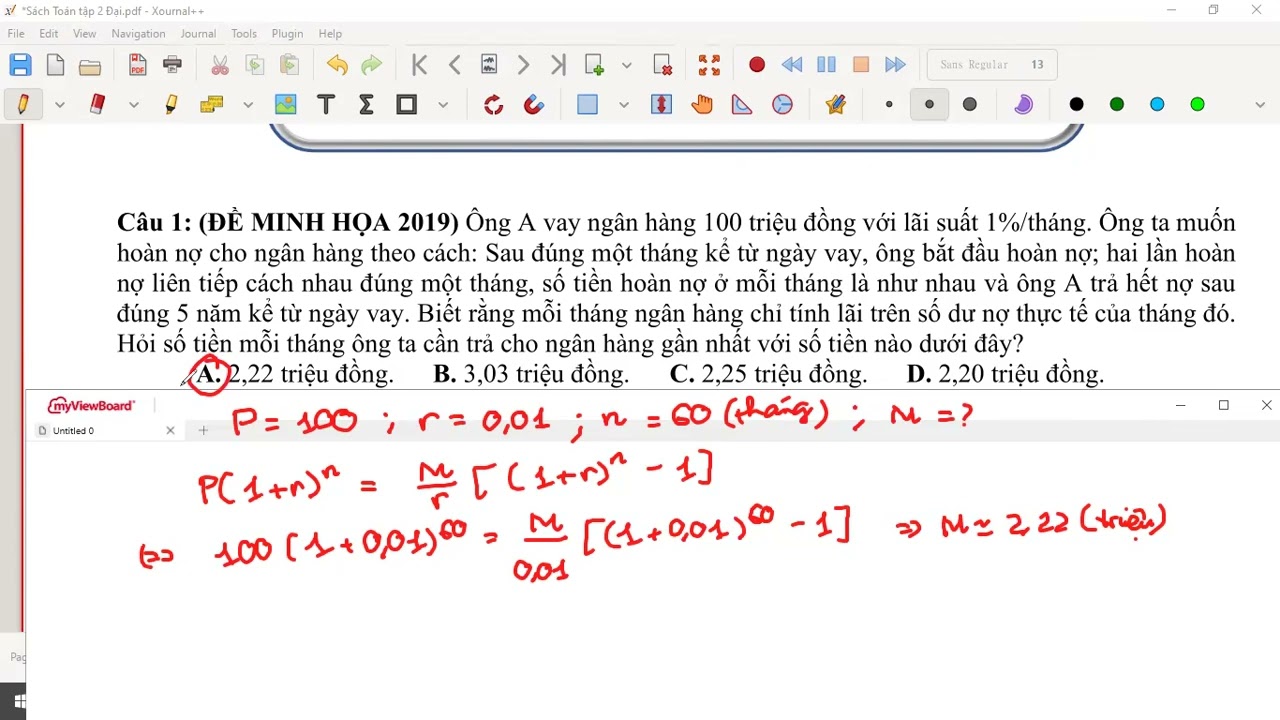 Ứng dụng thực tế mũ và logarit (b2)