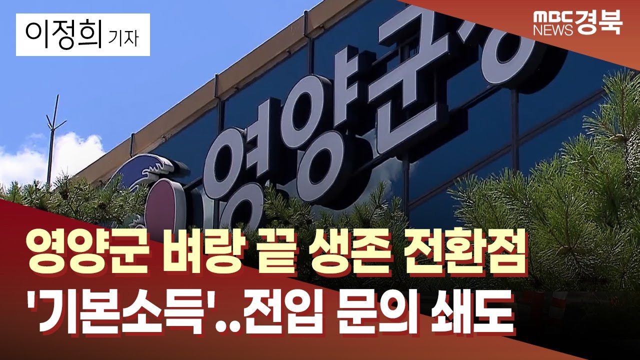 R]영양군 벼랑 끝 생존 전환점 '기본소득'..전입 문의 쇄도 / 안동MBC