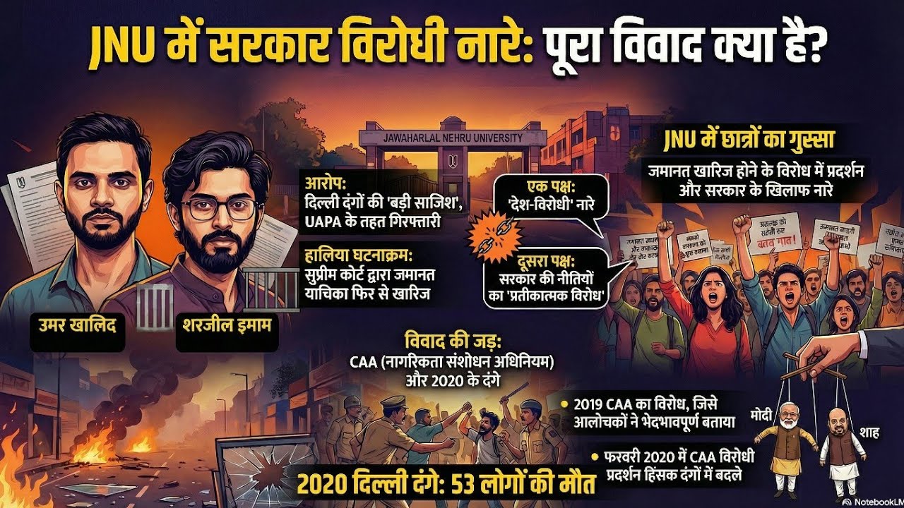“JNU में नारेबाज़ी और दिल्ली दंगे: क्या है पूरा कनेक्शन?”