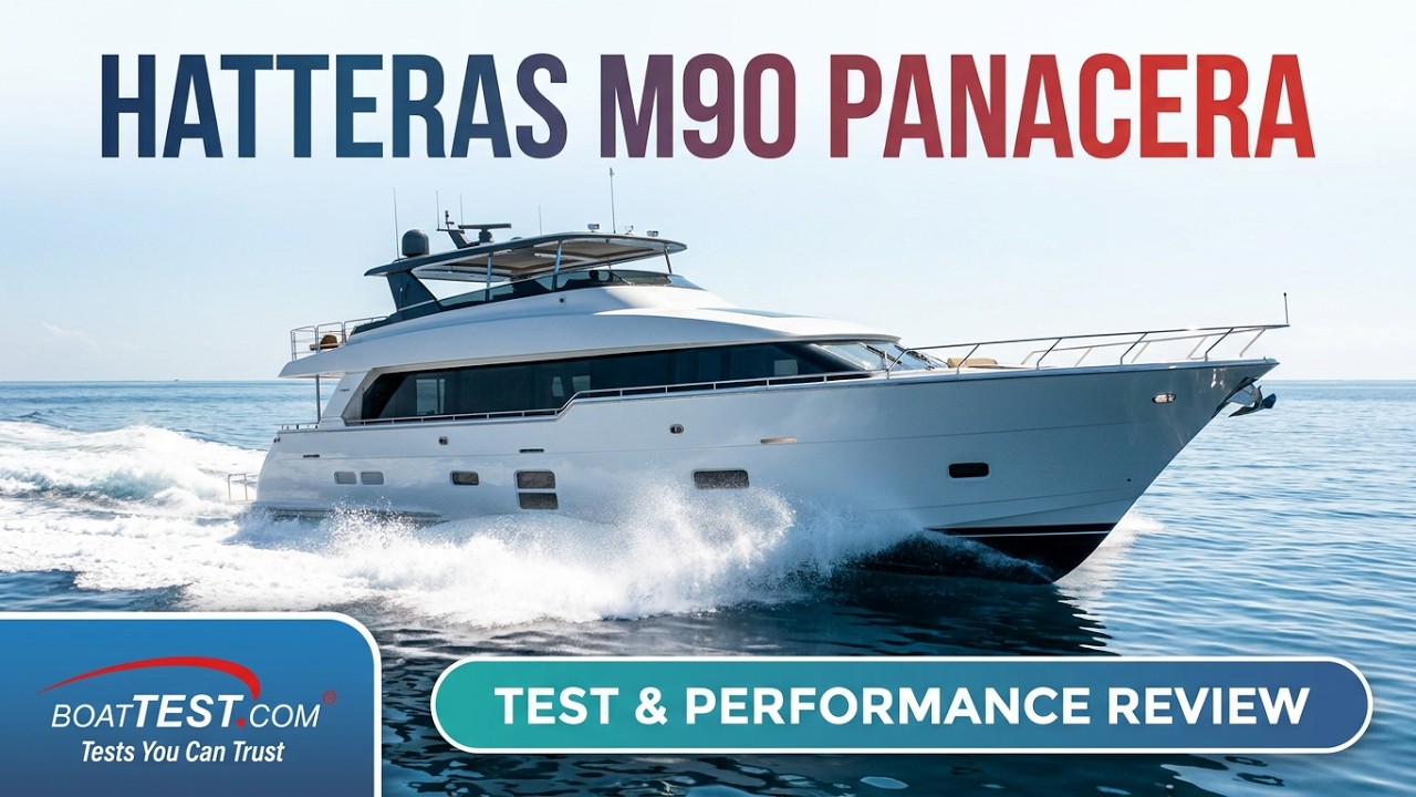 Hatteras M90 Panacera (2018-) Test Video - By BoatTEST.com