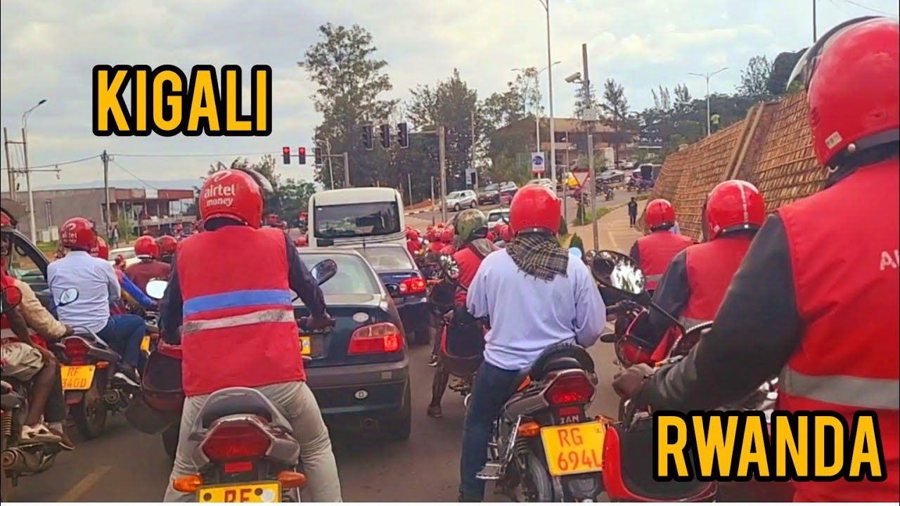 RWANDA : Incredible Motorbike Traffic In Kigali City