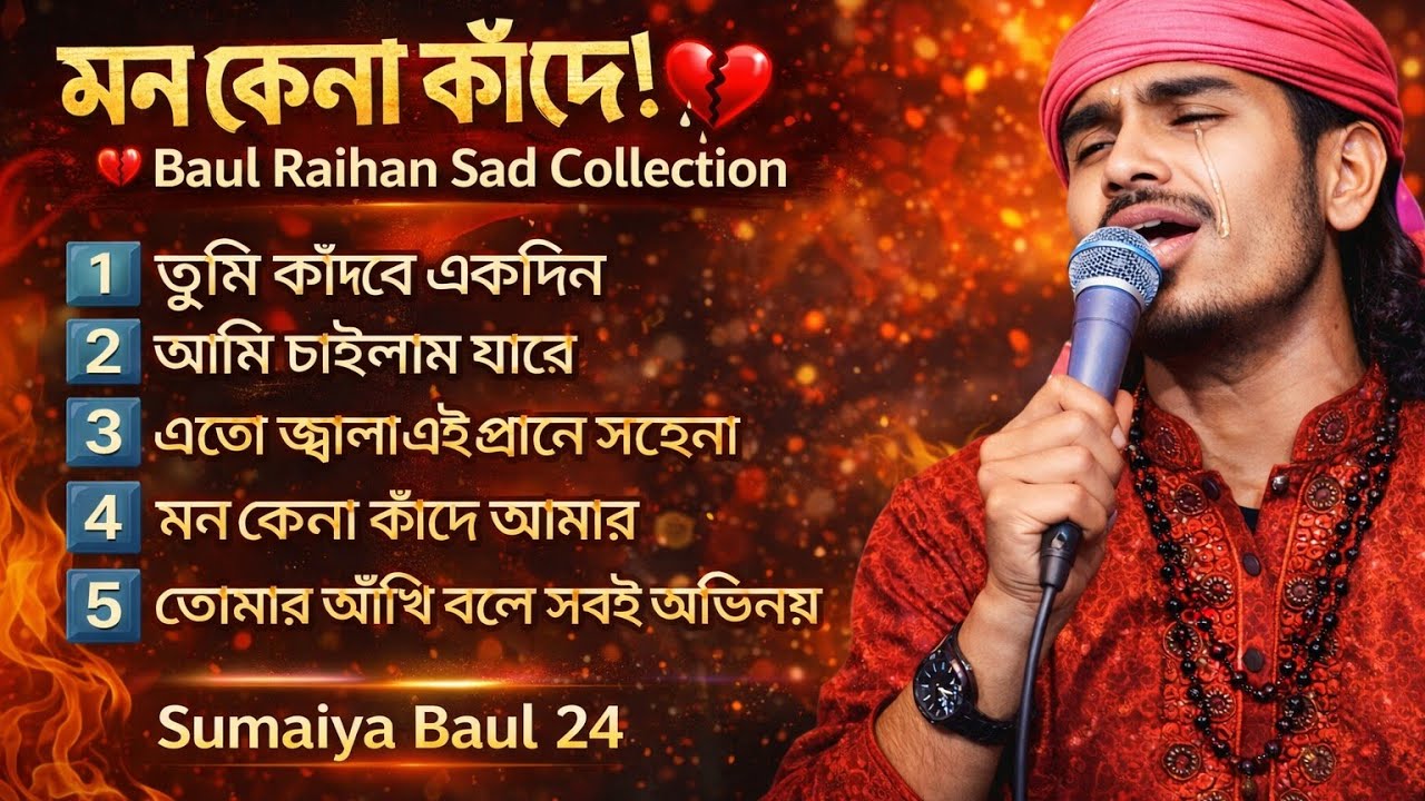 মন কেনো কাঁদে | বাউল রায়হানের বাঁচাই করা শ্রেষ্ঠ কষ্টের গান | Baul Rayhan Hit Album