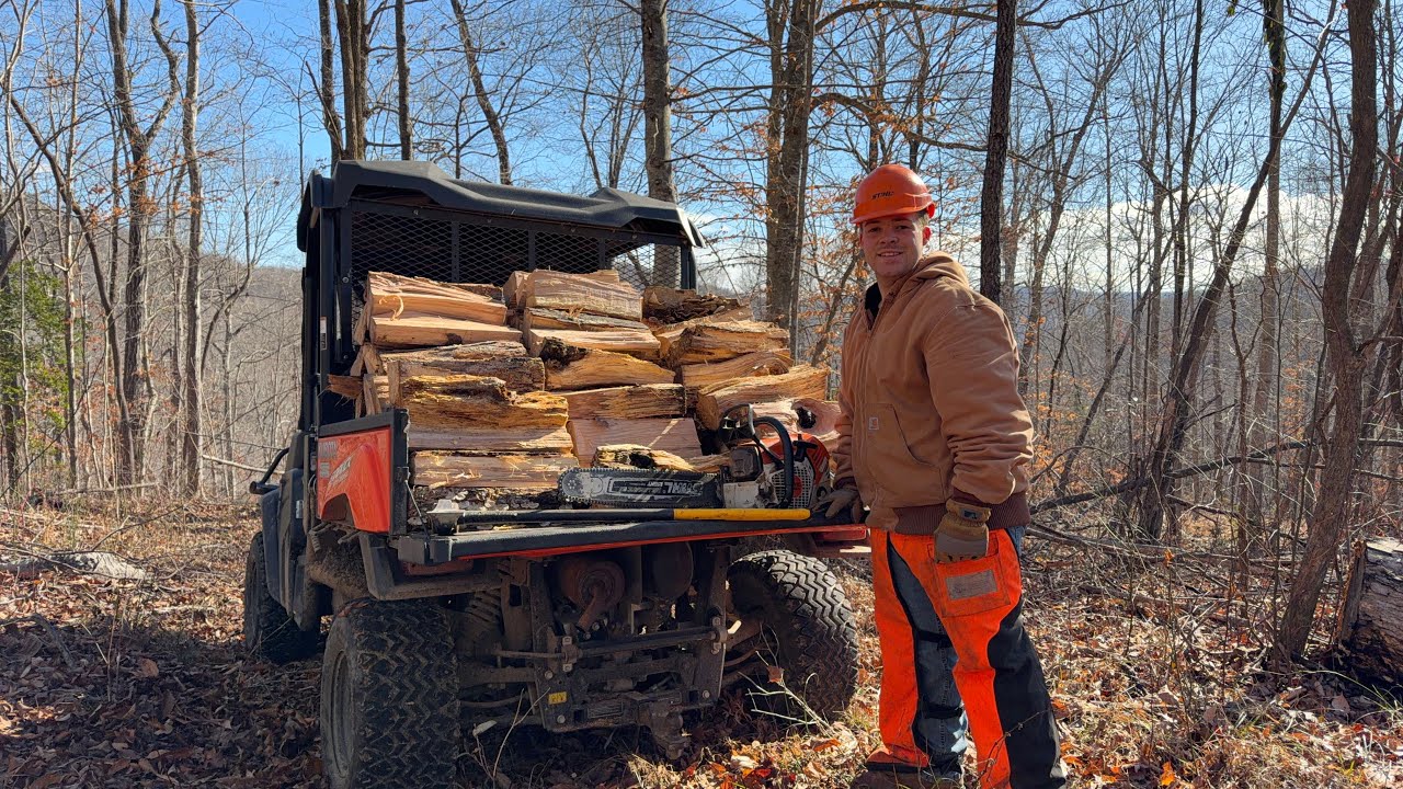 Cutting firewood is my side hustle!! (Money making 💵 💰)