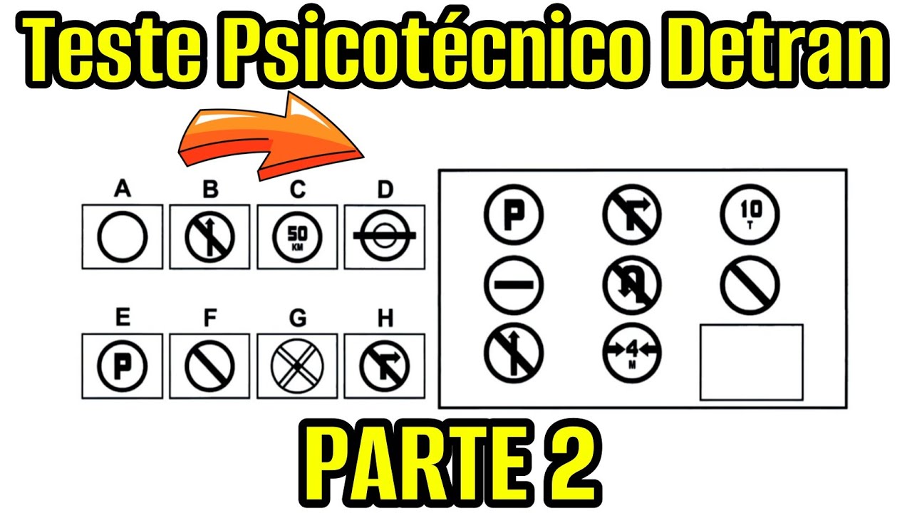 Teste Psicotécnico Detran de São Paulo 2025 #002