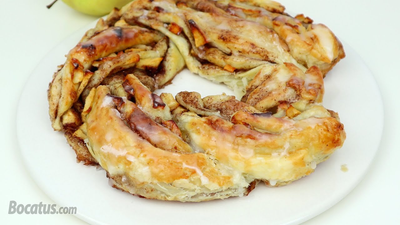 Trenza de hojaldre con Manzana y Canela