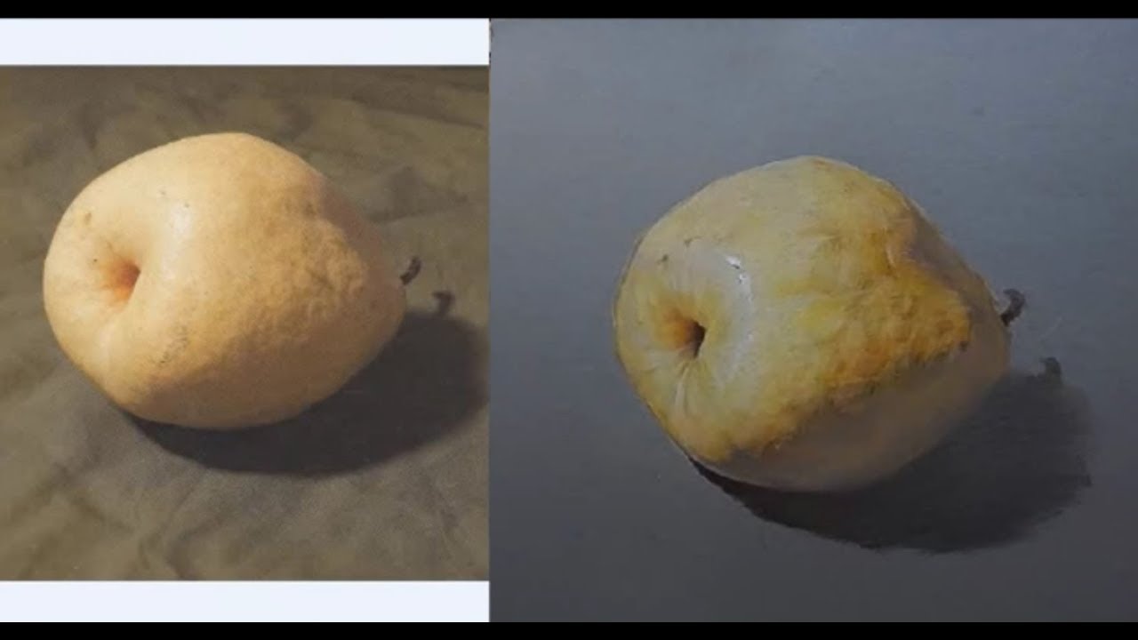 Pastel Painting of Pear fruit