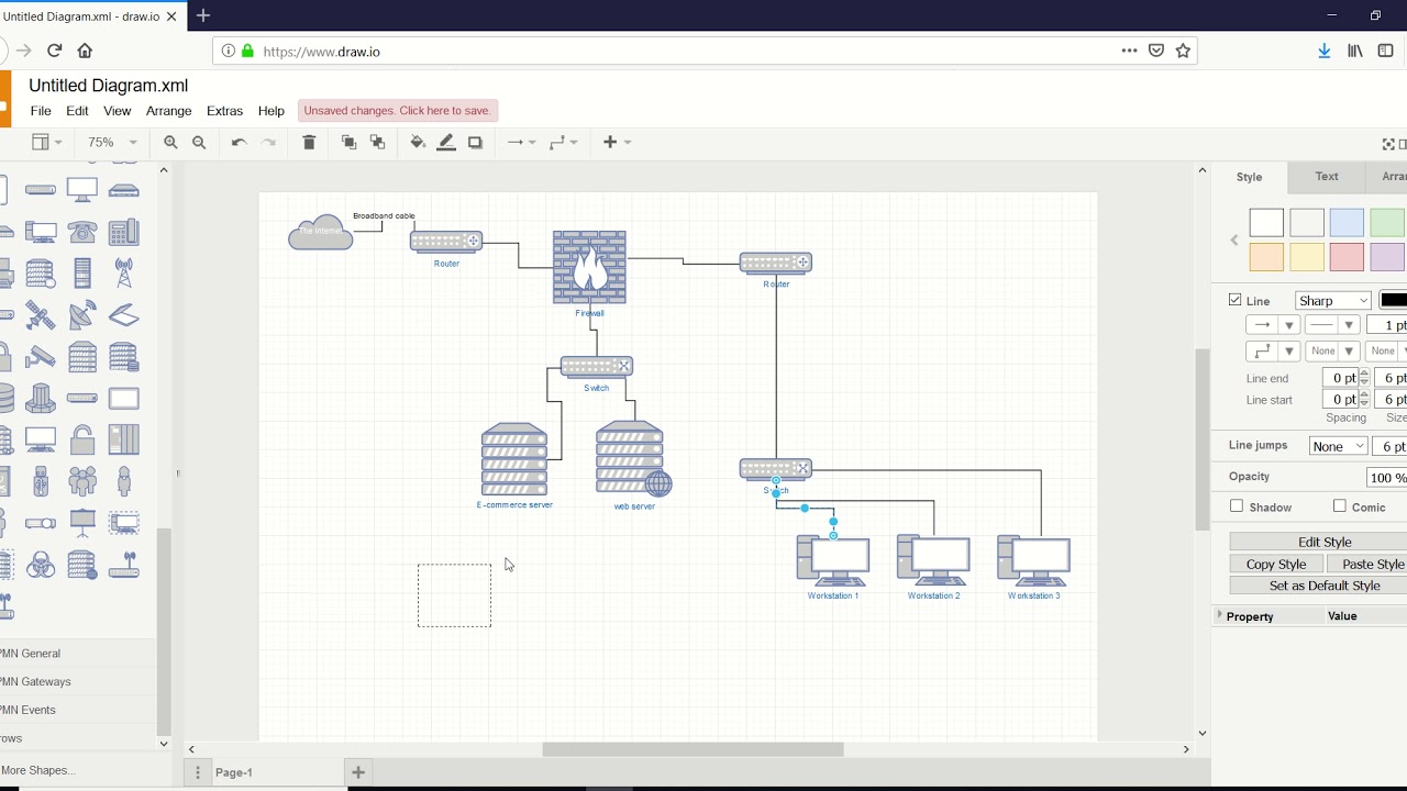 Draw IO Network Diagrams