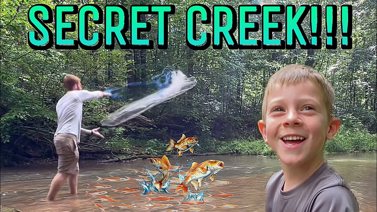 We found a SECRET creek!!! 