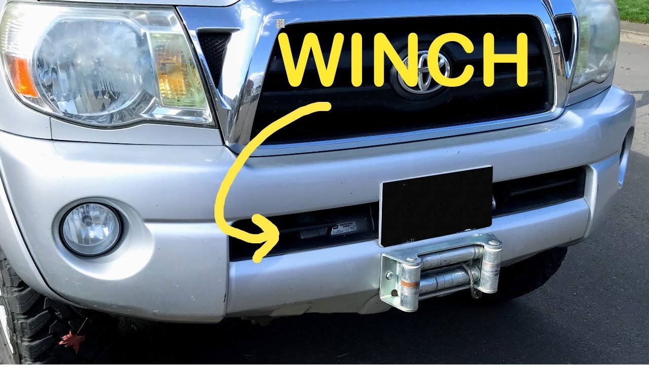 Tacoma Winch Install Hidden Behind The OEM Bumper