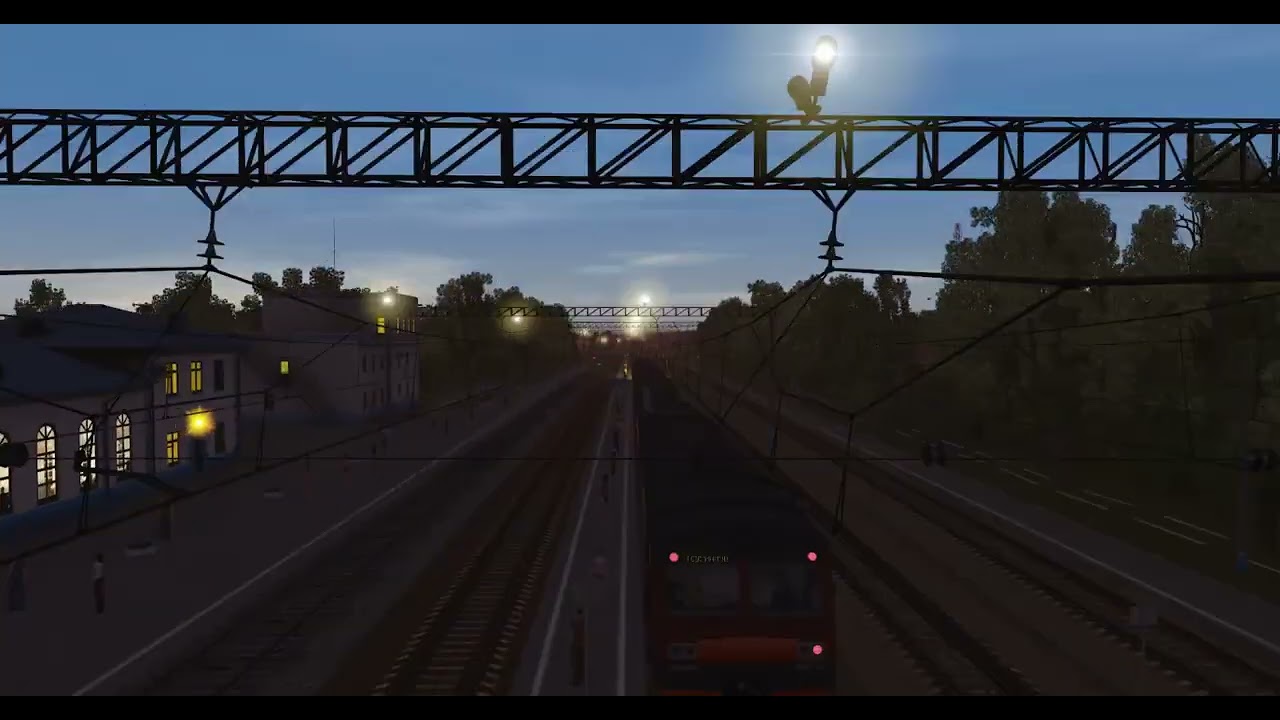 Прибытие и отправление со станции Калуга-2 на Эд4мк-0048 в Trainz 22