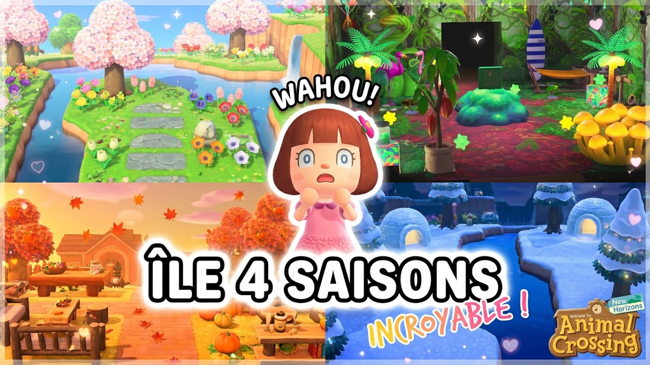 WAHOU 💥UNE ÎLE 4 SAISONS INCROYABLE 🏝 Animal Crossing | ACNH #acnh