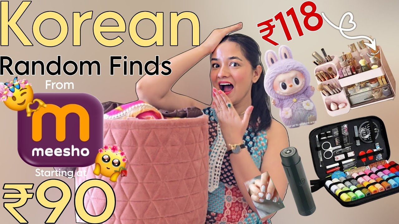 #meeshohaul *25+ KOREAN PRODUCTS* Best MEESHO Luxury Random Finds Haul Starting at ₹90😱*MEESHO HAUL*
