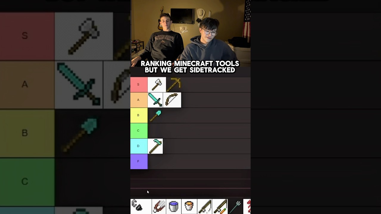 Ranking MINECRAFT Tools But We Get SIDETRACKED 🤯😭